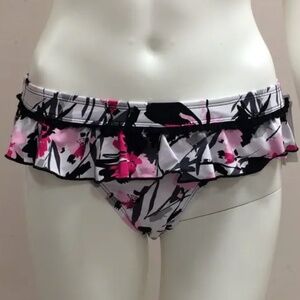 Kenneth Cole New York: Floral Ruffle Hipster Bikini Bottom